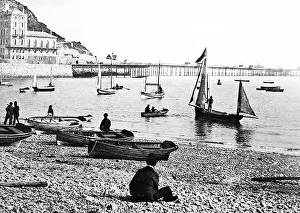 Llandudno Collection: Llandudno, Wales - hand coloured photo - Victorian period