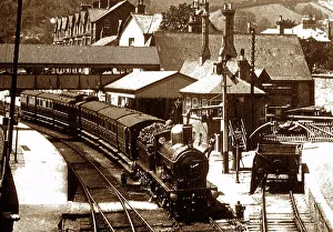 Llangollen Prints: Llangollen Railway Station Victorian period