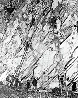Cavern Prints: Llechwedd Slate Cavern Wales Victorian period