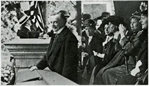 Pankhurst Gallery: Lloyd George and Pankhurst as one voice 1915