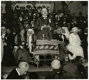 Lloyd George speaking at the Welsh National Eisteddfod