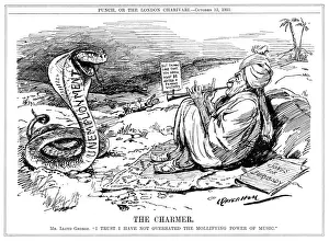 Cobra Prints: Lloyd George tries to charm unemployment, cartoon