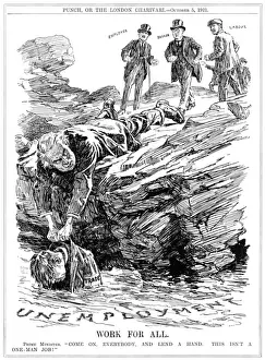 Unemployment Prints: Lloyd George, unemployment cartoon 1921