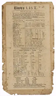 1745 Prints: Lloyds List / No. 996