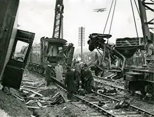 Lichfield Prints: LMS Accident, Lichfield Trent Valley Railway Station, Lichfi