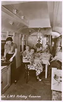 Holidaymaking Prints: LMS Holiday Caravan - London Midland & Scottish Railway