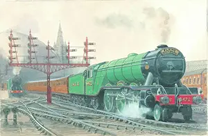 Lner Prints: LNER No. 4472 Flying Scotsman leaving King's Cross
