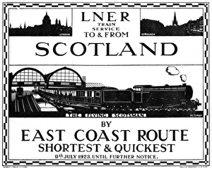 LNER to Scotland advert designed by H. L. Oakley