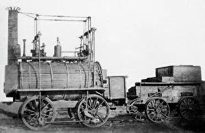Lnwr Prints: LNWR Engine used to build Liverpool and, Manchester railway