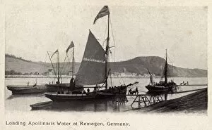 Riverboat Collection: Loading Appollinaris Water at Remagen, Germany