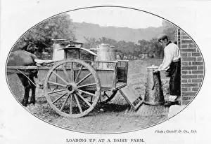 Dairy Prints: Loading Churns at Farm