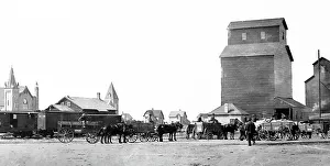 Prairies Prints: Loading grain on the Prairies, Canada
