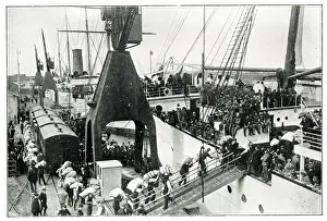 Loading the Mail on Union Castle Line Mail Boat, Southampton