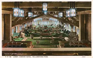 Lobby Prints: Lobby of Canyon Hotel, Yellowstone National Park, USA