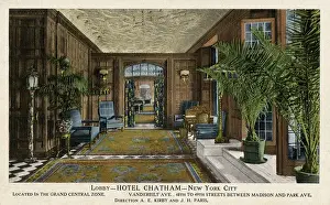 Madison Prints: Lobby of Hotel Chatham in New York City, USA