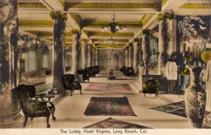 Marbled Prints: Lobby, Hotel Virginia, Long Beach, California, USA