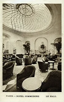 Luxurious Prints: The Lobby ('Le Hall') of the Hotel Commodore, Paris