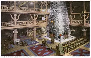 Lobby Prints: Lobby of Old Faithful Inn, Yellowstone National Park, USA