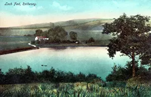 Loch Fad, Rothesay - a freshwater loch on the Isle of Bute in Scotland. Its name means "long loch" in Scottish Gaelic. Date: circa 1909