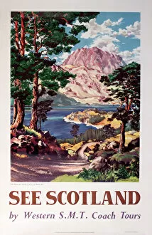 Images Dated 17th November 2011: Loch Maree and Slioch - Travel Poster
