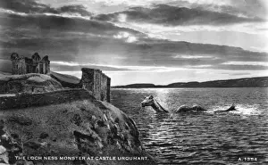 Monsters Prints: The Loch Ness Monster at Castle Urquhart