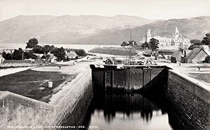 Cityscape Collection: Lock on the Caledonian Canal at Fort Augustus, Scotland