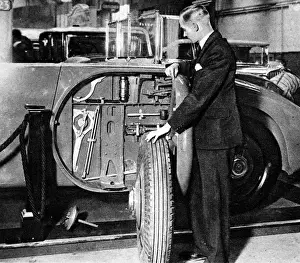 Side locker in a Rolls Royce