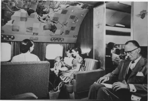 Lockheed Prints: Lockheed L-1049 Super Constellation KLM cabin interior