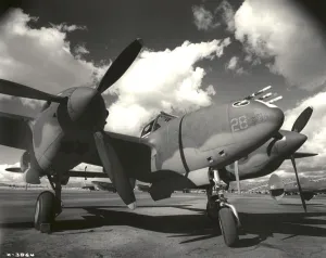Concentrated Prints: Lockheed P-38-this nose close up shows the fighters co