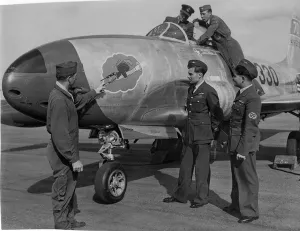 Odiham Prints: Lockheed P-80A-5-LO Shooting Star 44-8533ja during a visit
