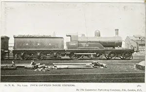 Bogies Prints: Locomotive no 1344 four coupled bogie express