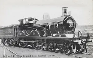 Bogies Prints: Locomotive no 504 four coupled bogie express