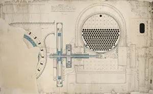 B Road Prints: Locomotive engine, 6 foot 9 inch driving wheel
