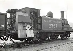 Bricklayers Prints: Locomotive fitted with Shand Mason pump, WW2