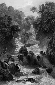 Lodore Prints: Lodore Falls, Lake District