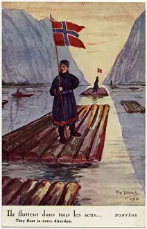 Floats Prints: Log Rafts - Norway