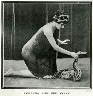 Images Dated 1st March 2017: Lohanna and her snake 1912