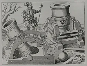 Cannons Prints: Lombards on their mobile devices. Engraving