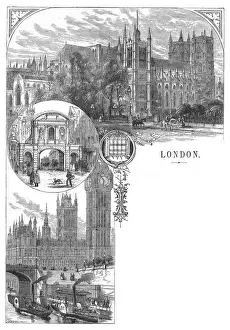 Montage Prints: London buildings