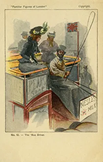 Horse Drawn Gallery: A London bus driver