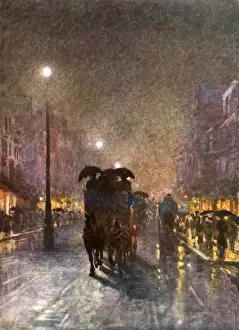LONDON BUSES AT NIGHT