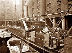 Crane Collection: London docks, early 1900s