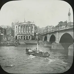 Riverboat Prints: London, England - Thames at London Bridge