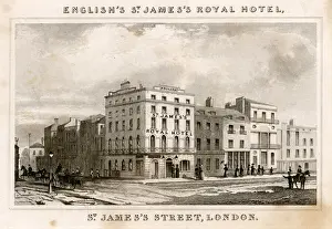 Jamess Prints: London - Englishs St. Jamess Royal Hotel, St. Jamess St