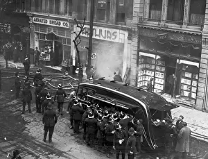 Lunch Prints: London Fire Brigade canteen van at a fire