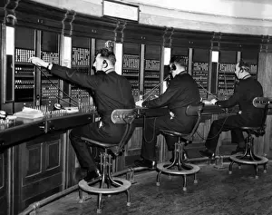Operators Prints: London Fire Brigade Headquarters telephone switchboard