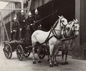 London Fire Brigade horse-drawn cart appliance