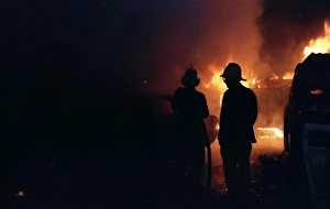 Images Dated 31st May 1985: London Fire Brigade, second Brixton Riots