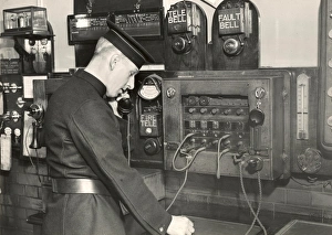 Images Dated 9th November 2011: London Fire Brigade telephone switchboard operator