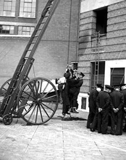 Images Dated 3rd October 2011: London firefighters drilling at Brigade HQ, Lambeth SE1